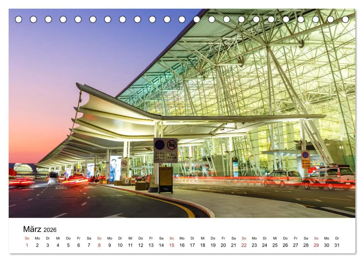 Bild: 9783457684412 | FLUGHÄFEN (Tischkalender 2026 DIN A5 quer), CALVENDO Monatskalender