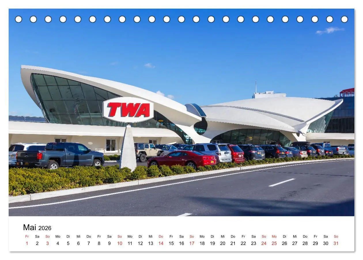 Bild: 9783457684412 | FLUGHÄFEN (Tischkalender 2026 DIN A5 quer), CALVENDO Monatskalender