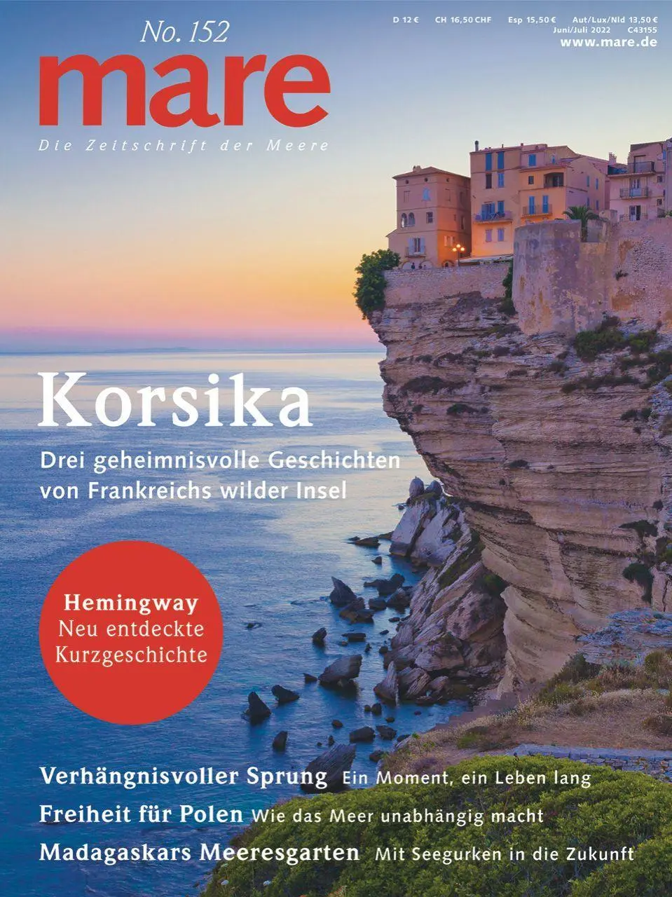 Cover: 9783866484412 | mare - Die Zeitschrift der Meere / No. 152 / Korsika | Nikolaus Gelpke