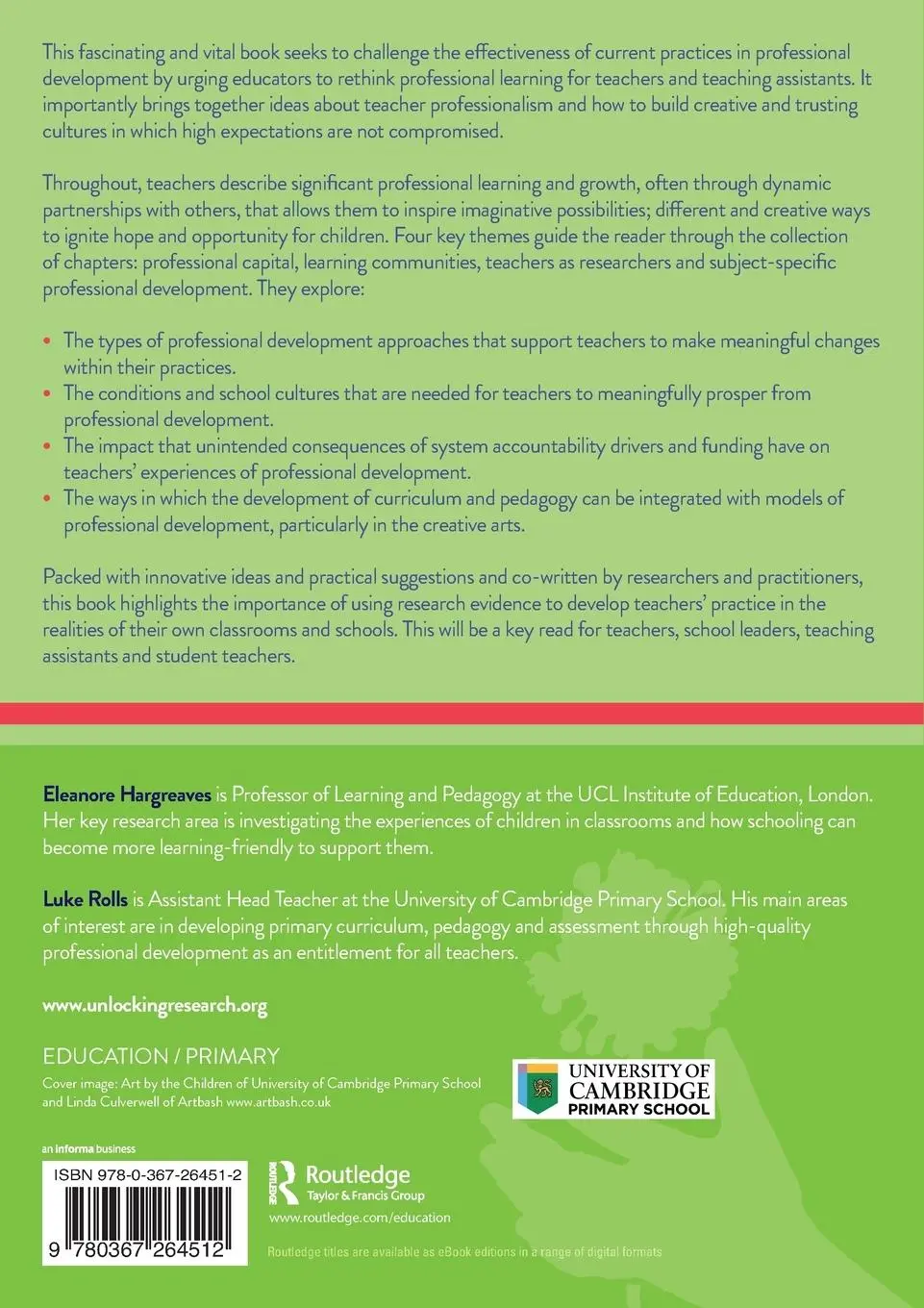 Rückseite: 9780367264512 | Reimagining Professional Development in Schools | Hargreaves (u. a.)