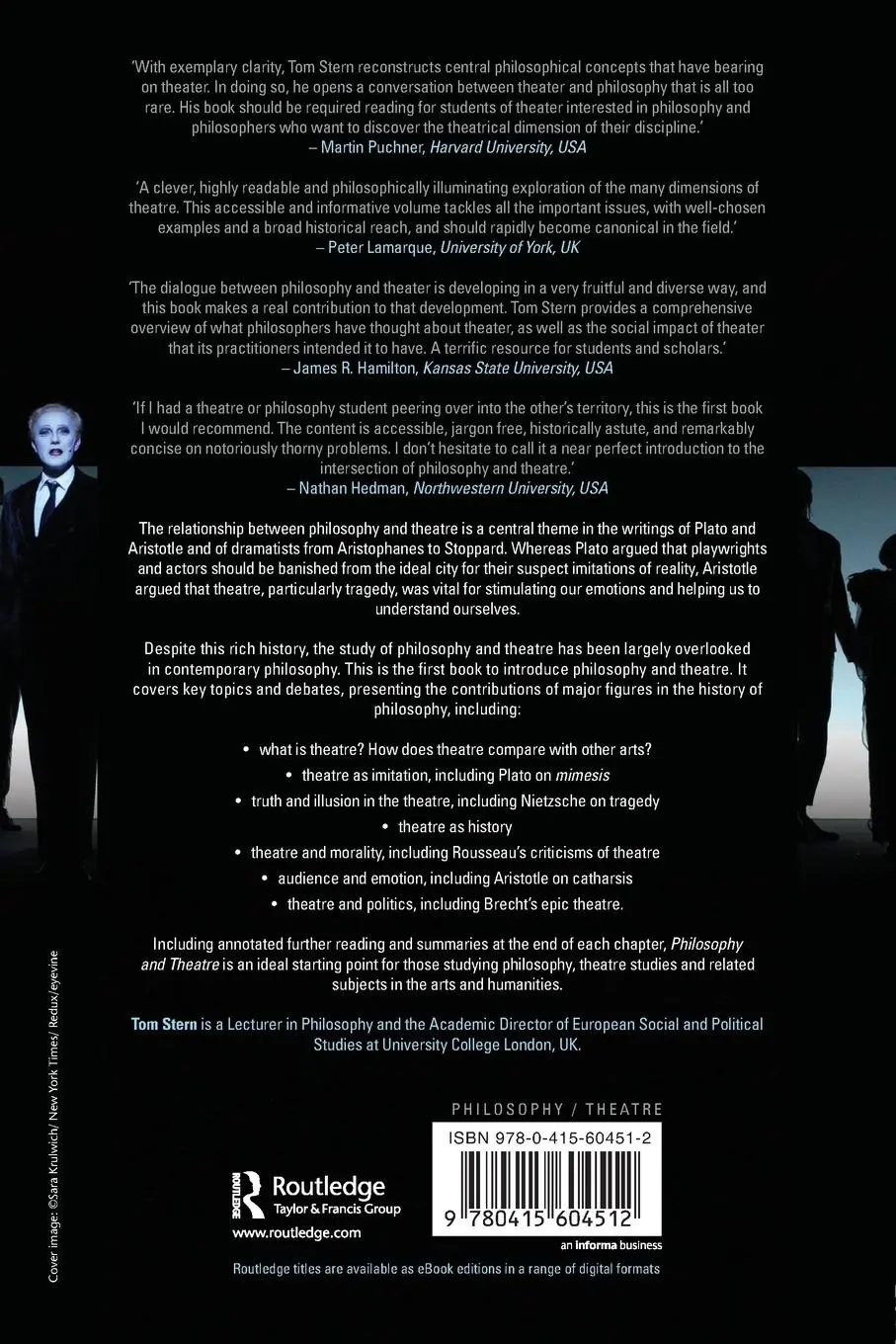 Rückseite: 9780415604512 | Philosophy and Theatre | An Introduction | Tom Stern | Taschenbuch