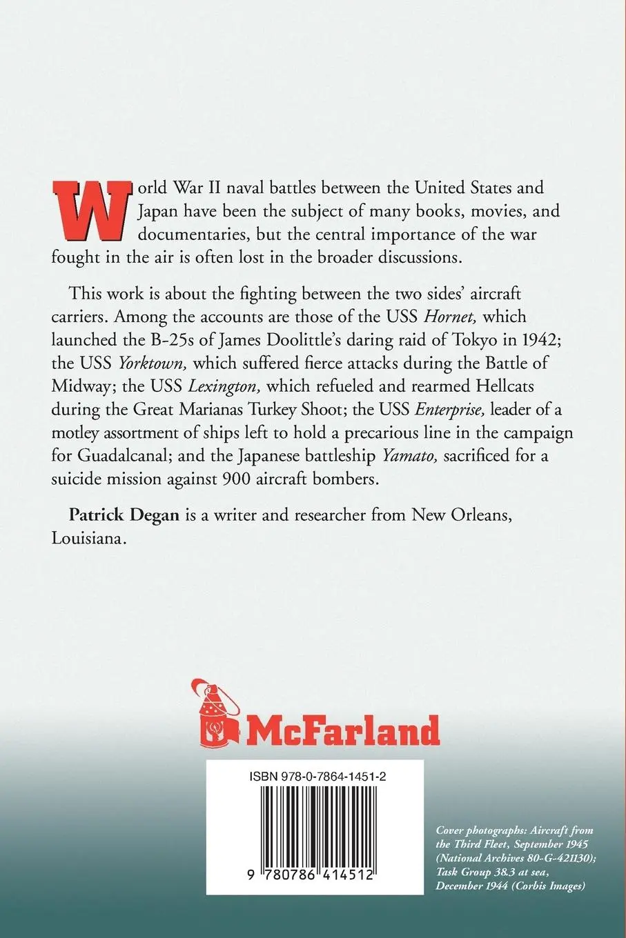 Rückseite: 9780786414512 | Flattop Fighting in World War II | Patrick Degan | Taschenbuch | 2003
