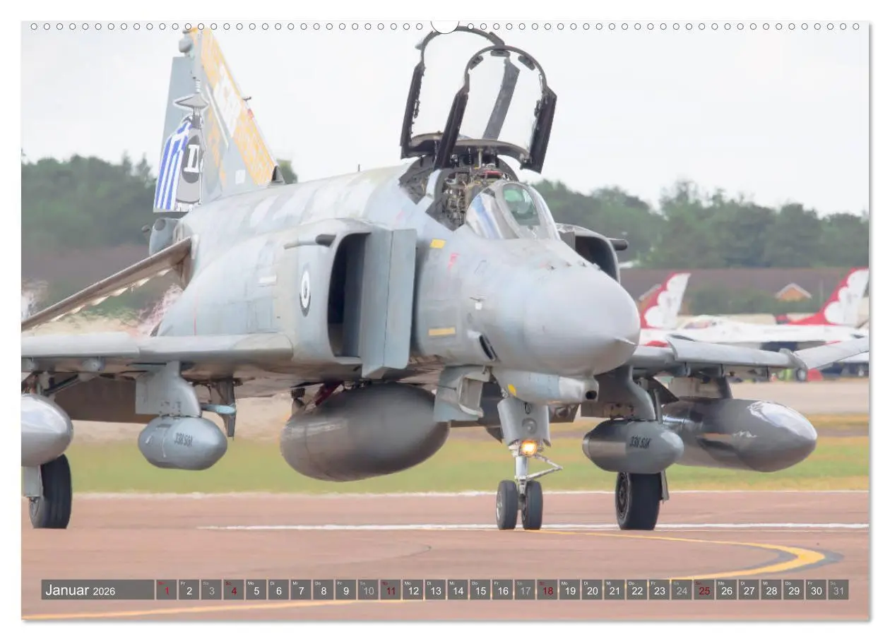 Bild: 9783457814512 | Militärjets am Boden (Wandkalender 2026 DIN A2 quer), CALVENDO...