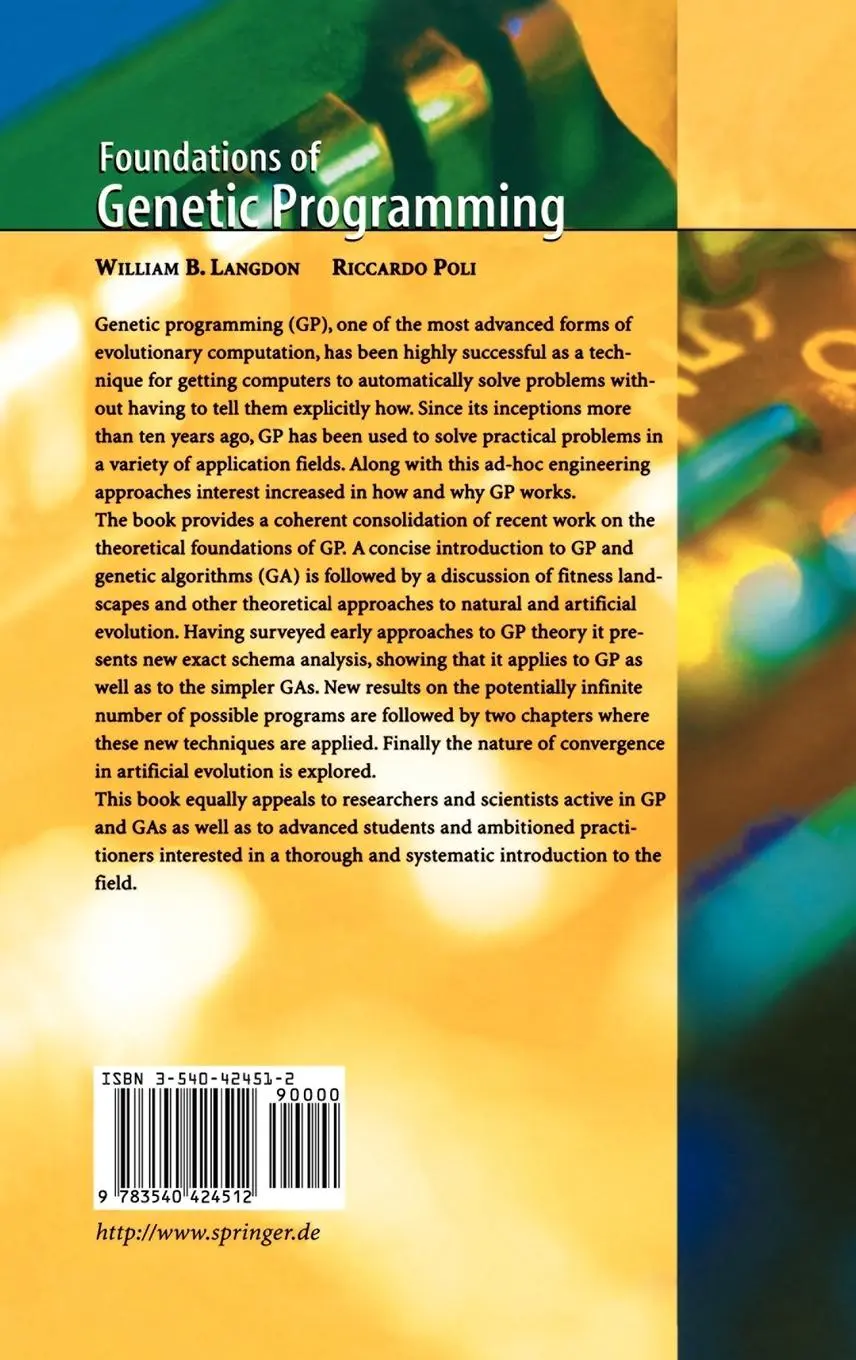 Rückseite: 9783540424512 | Foundations of Genetic Programming | Riccardo Poli (u. a.) | Buch