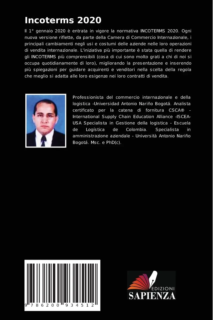 Rückseite: 9786200934512 | Incoterms 2020 | Germán Castro Bernal | Taschenbuch | 84 S. | 2020