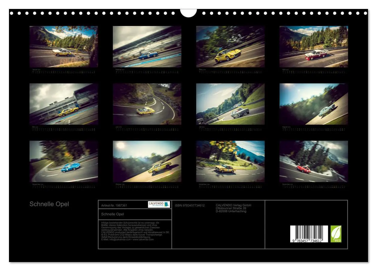 Bild: 9783457734612 | Schnelle Opel (Wandkalender 2026 DIN A3 quer), CALVENDO Monatskalender