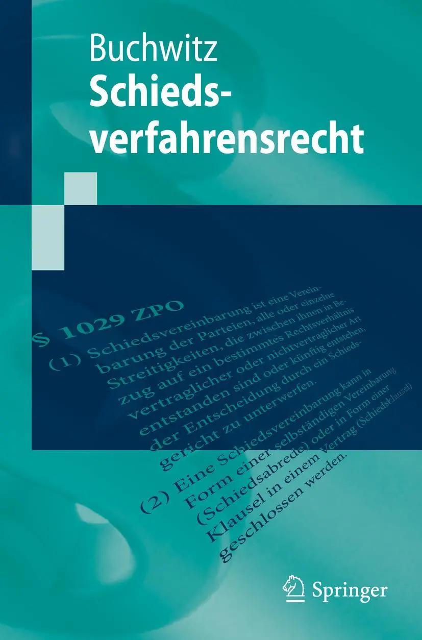 Cover: 9783662594612 | Schiedsverfahrensrecht | Wolfram Buchwitz | Taschenbuch | xx | Deutsch