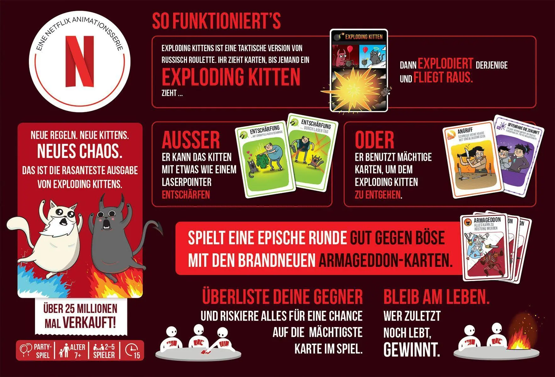 Bild: 810083044712 | Exploding Kittens Good vs Evil | Matthew Inman (u. a.) | Spiel | 2023