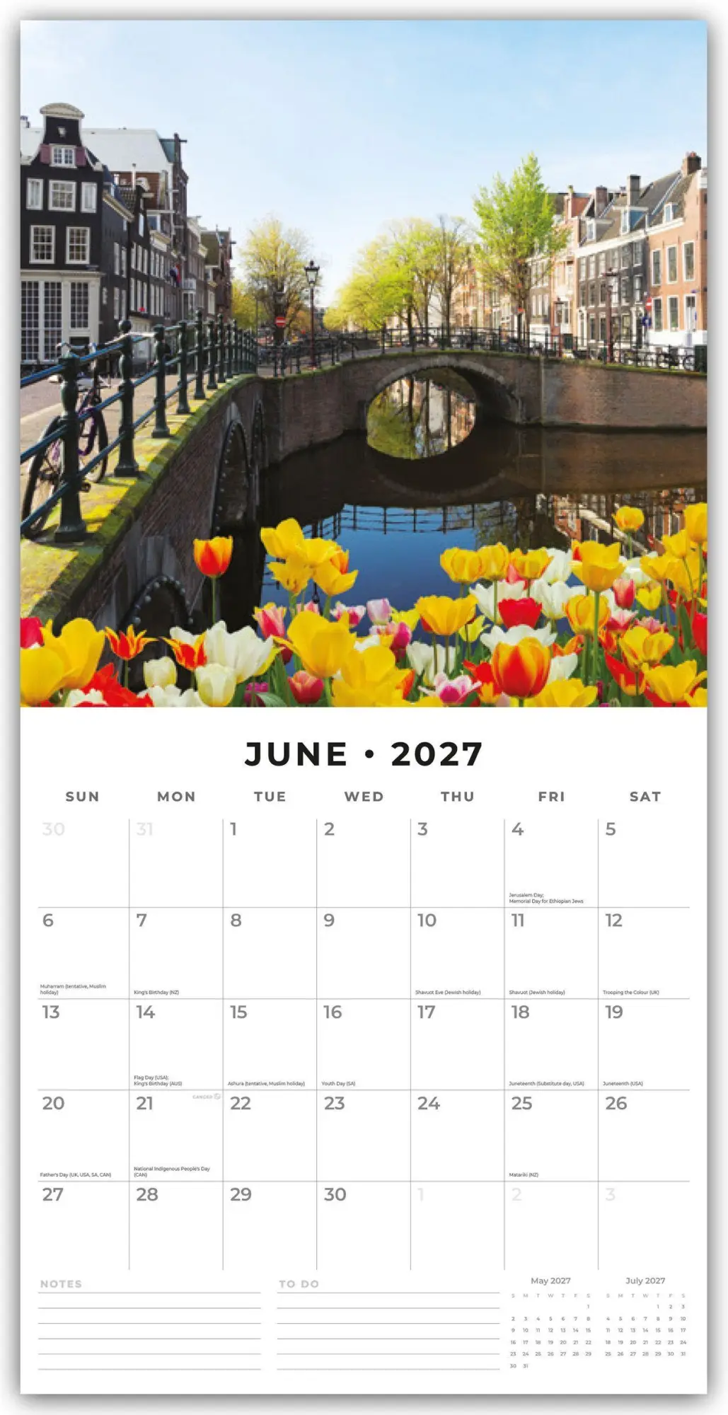 Bild: 9781837014712 | Amsterdam 2027 - 16-Monatskalender | Robin Red | Kalender | 28 S.