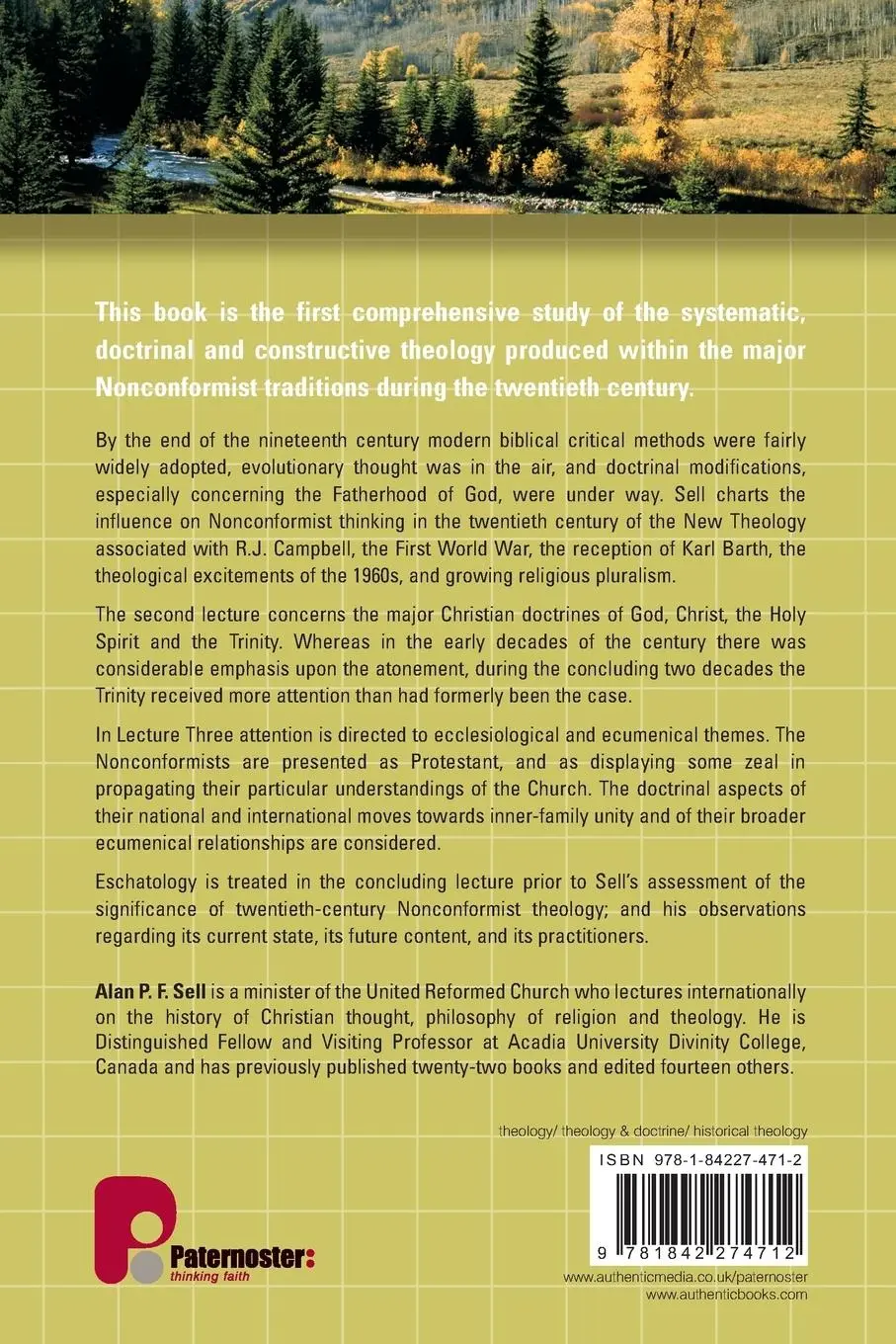 Rückseite: 9781842274712 | Non-Conformist Theology in the Twentieth Century | Alan P F Sell