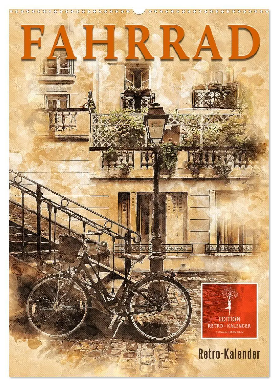 Cover: 9783569524712 | Fahrrad - Retro-Kalender (Wandkalender 2027 DIN A2 hoch), CALVENDO...