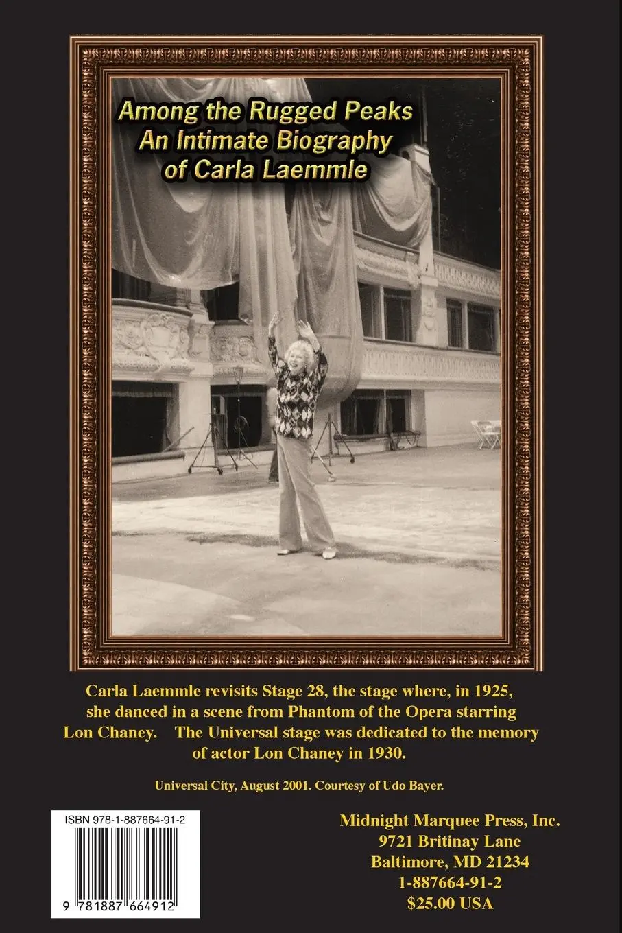 Rückseite: 9781887664912 | Among the Rugged Peaks | An Intimate Biography of Carla Laemmle | Buch