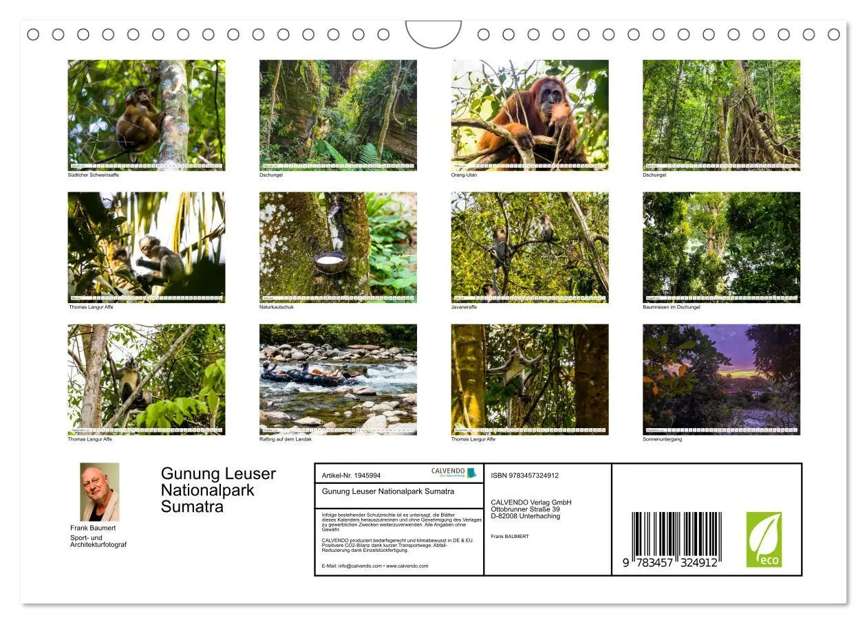 Bild: 9783457324912 | Gunung Leuser Nationalpark Sumatra (Wandkalender 2026 DIN A4 quer),...