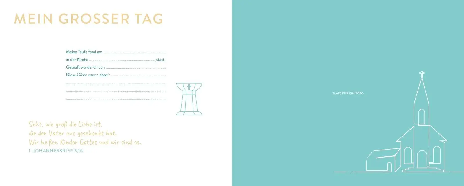 Bild: 4260308345012 | Meine Taufe | Pattloch Verlag | Notizbuch | 48 S. | Deutsch | 2024