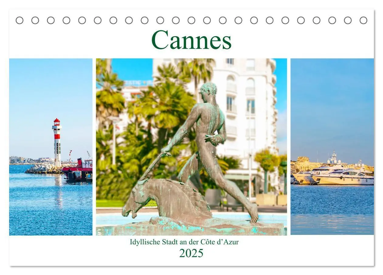 Cover: 9783435125012 | Cannes - idyllische Stadt an der Côte d'Azur (Tischkalender 2025...