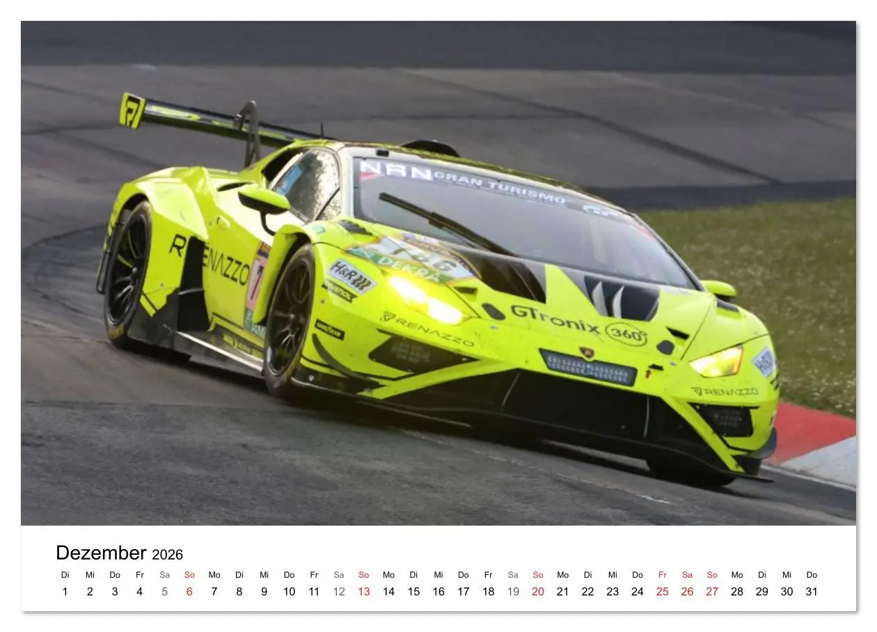 Bild: 9783516165012 | Supersportwagen auf der Rennstrecke (Wandkalender 2026 DIN A3...