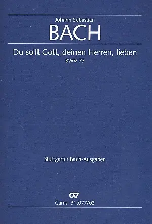 Cover: 9790007045012 | Du sollt Gott, deinen Herren, lieben (Klavierauszug) | Bach | Buch