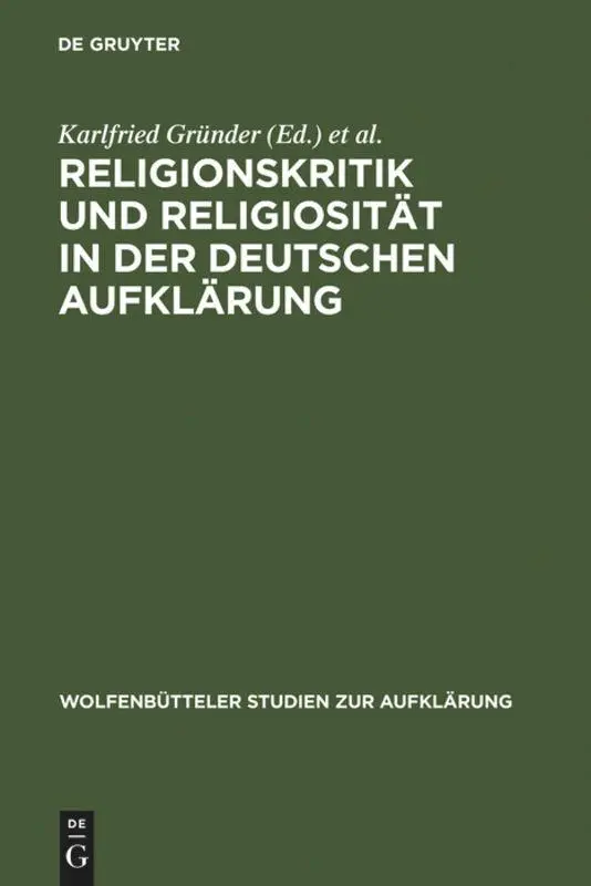 Cover: 9783484175112 | Religionskritik und Religiosität in der deutschen Aufklärung | Buch