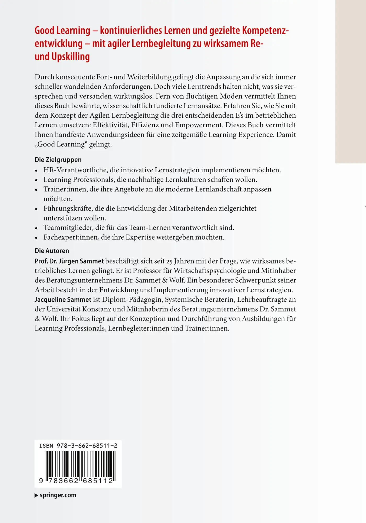 Rückseite: 9783662685112 | Good Learning - Guide zur agilen Lernbegleitung in Unternehmen | Buch