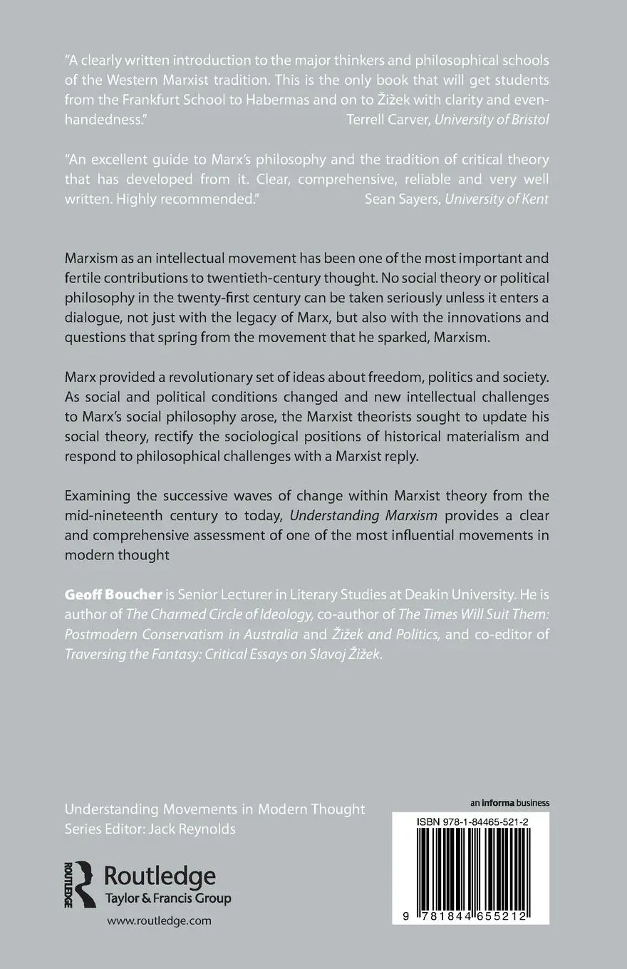 Rückseite: 9781844655212 | Understanding Marxism | Geoff Boucher | Taschenbuch | Englisch | 2012