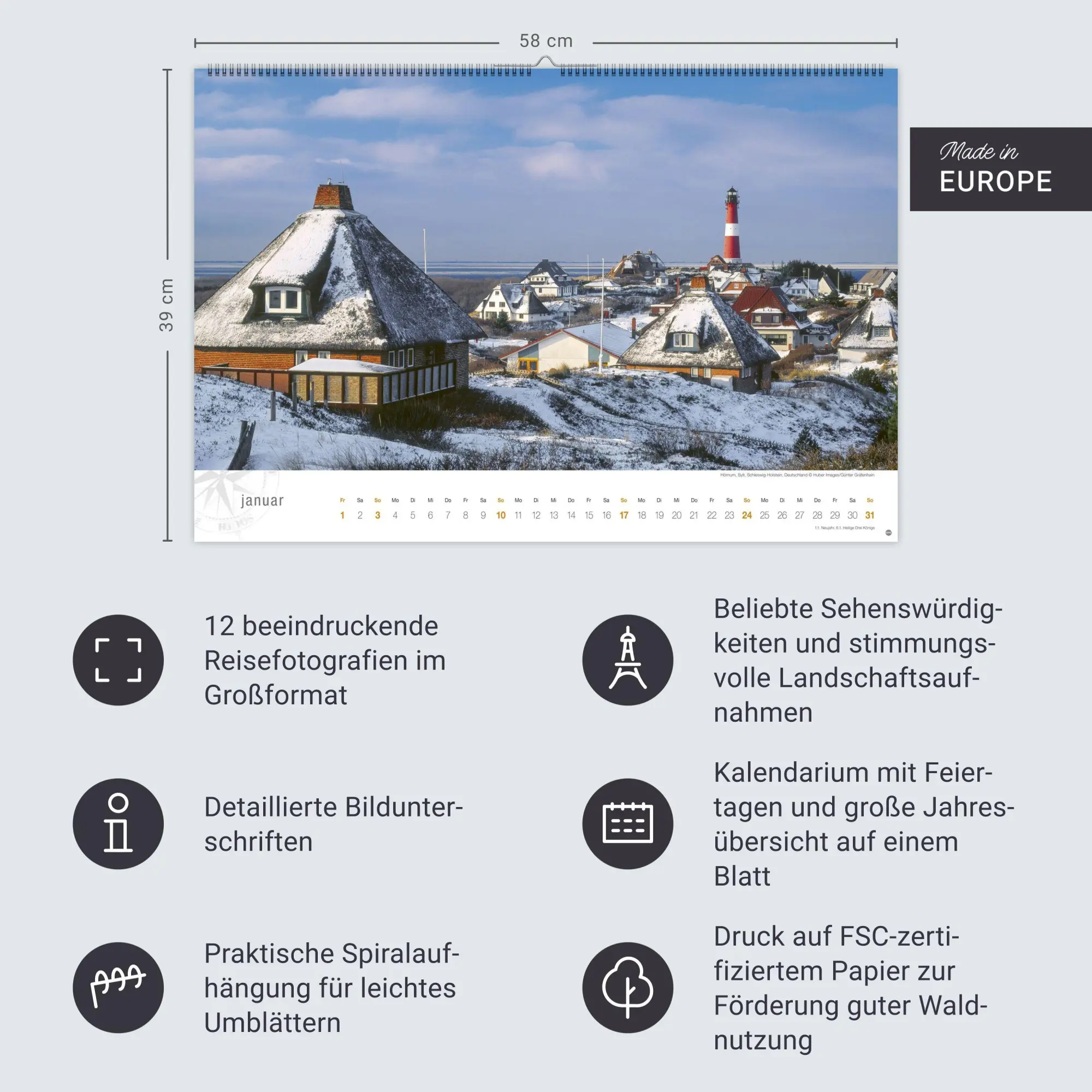 Bild: 9783756415212 | Nordsee Globetrotter Kalender 2027 - Von frischem Wind und weiten...