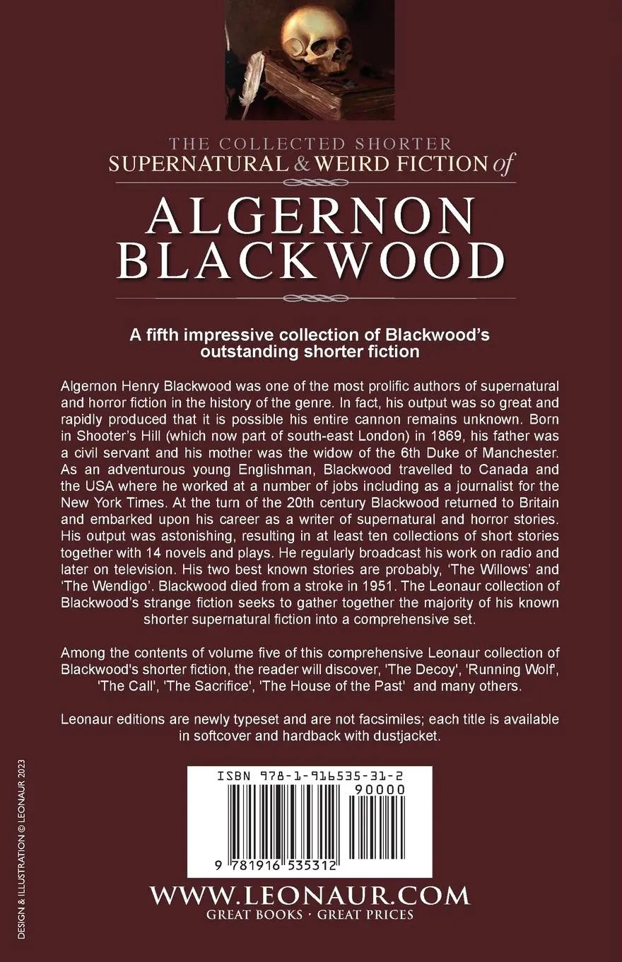 Rückseite: 9781916535312 | The Collected Shorter Supernatural &amp; Weird Fiction of Algernon...