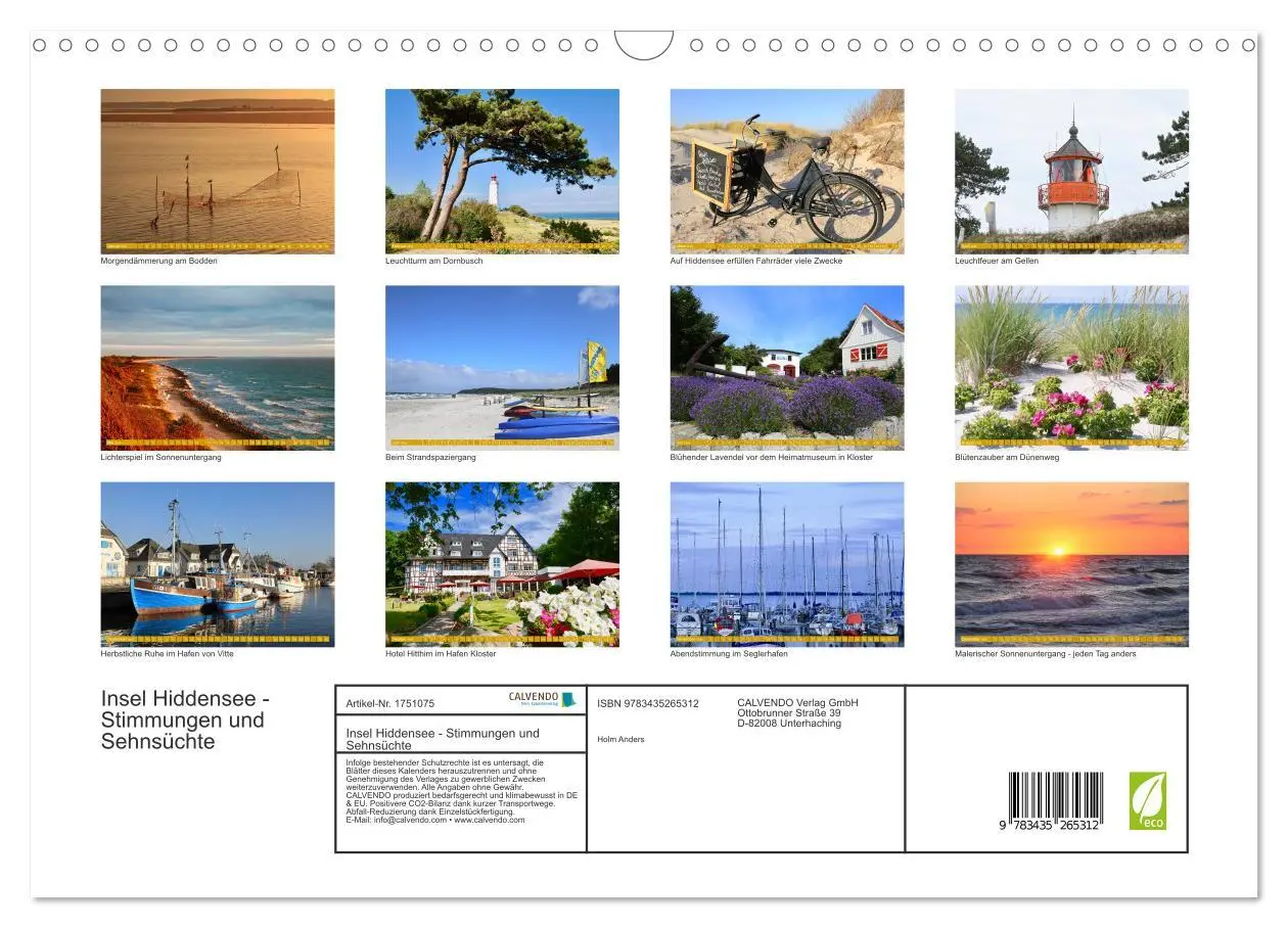 Bild: 9783435265312 | Insel Hiddensee - Stimmungen und Sehnsüchte (Wandkalender 2025 DIN...