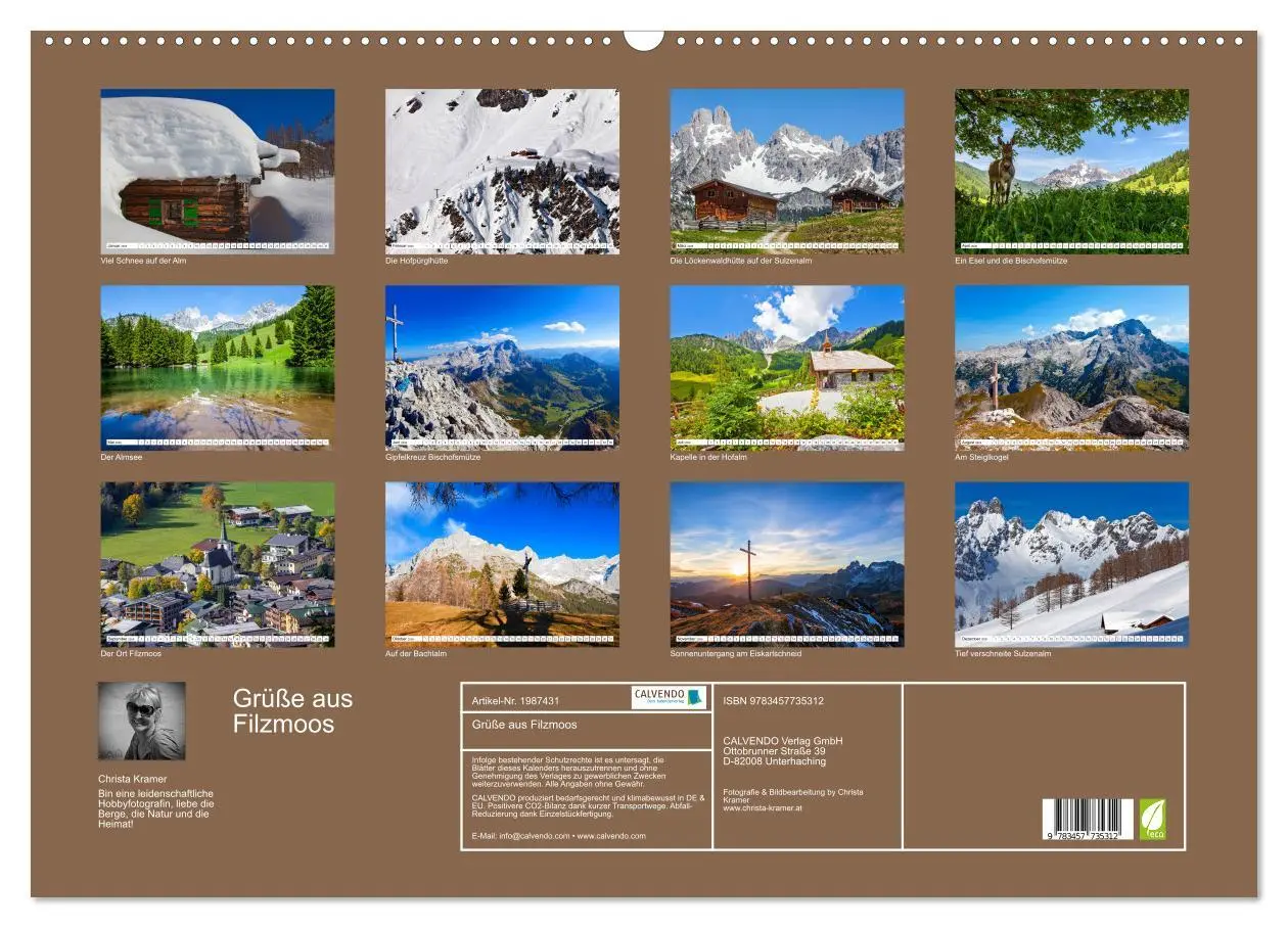 Bild: 9783457735312 | Grüße aus Filzmoos (Wandkalender 2026 DIN A2 quer), CALVENDO...