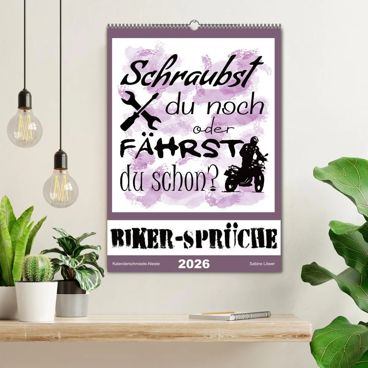 Bild: 9783516375312 | Biker-Sprüche (Wandkalender 2026 DIN A2 hoch), CALVENDO Monatskalender
