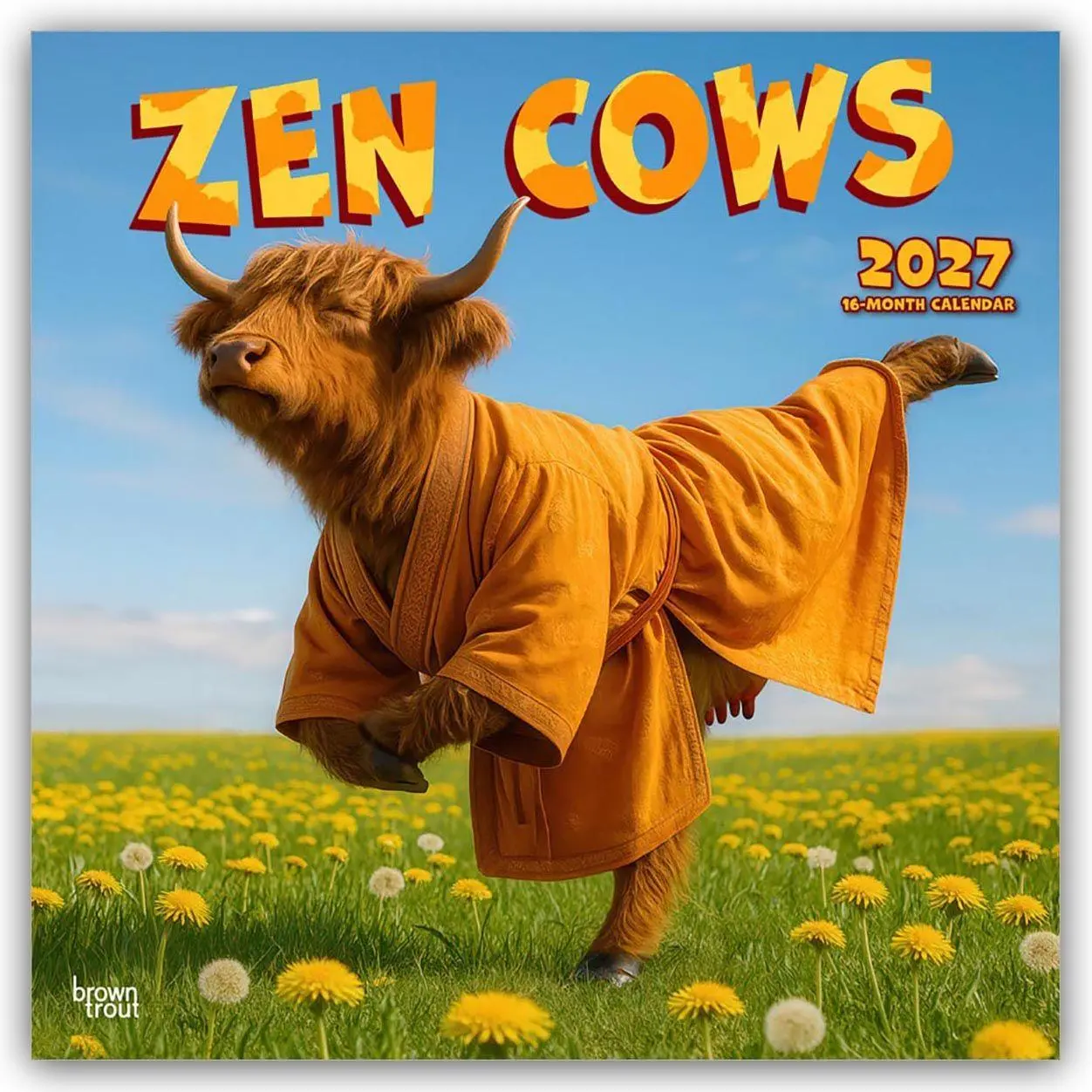 Cover: 9798330715312 | Zen Cows - Zen Kühe 2027 - 16-Monatskalender | Browntrout Publishers