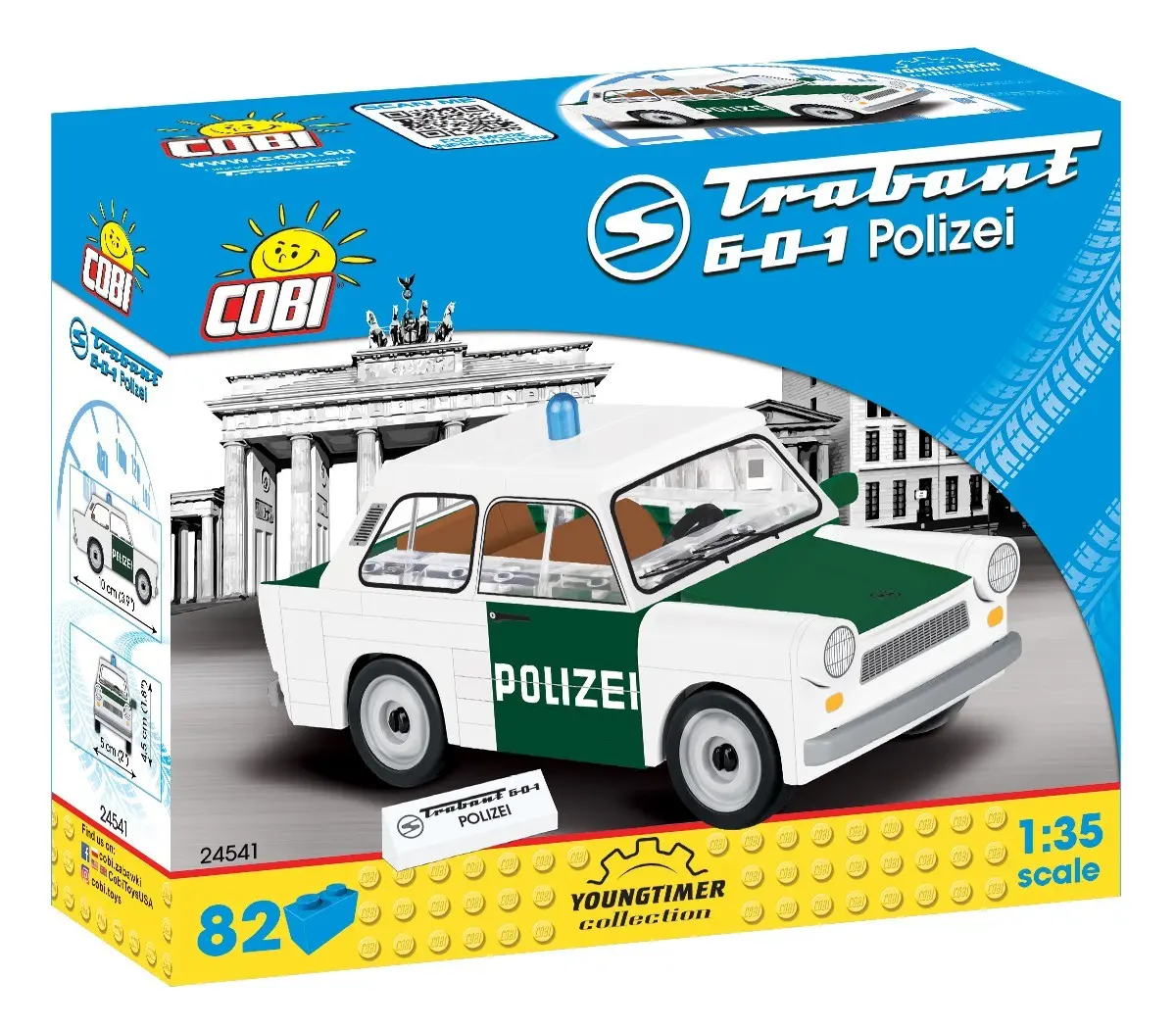Cover: 5902251245412 | COBI Youngtimer 24541 - Trabant 601 Polizei, 82 Teile | 24541 | 2023