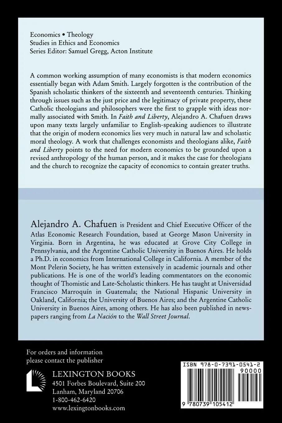 Rückseite: 9780739105412 | Faith and Liberty | The Economic Thought of the Late Scholastics