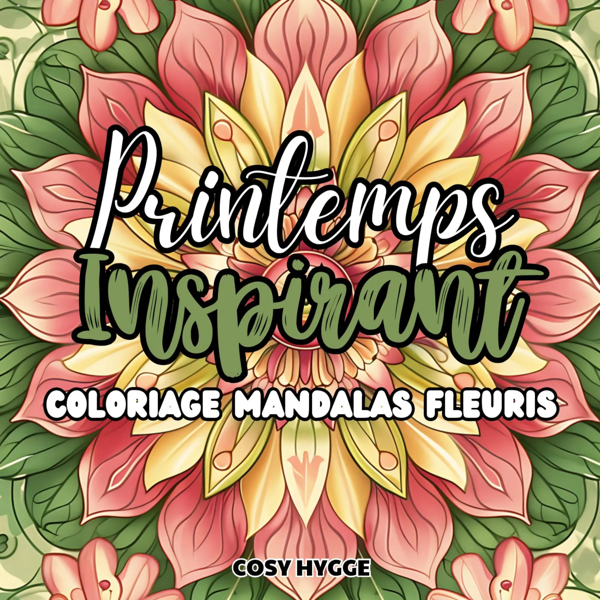 Cover: 9782322635412 | Printemps inspirant | Coloriage mandalas fleuris | Cosy Hygge | Buch
