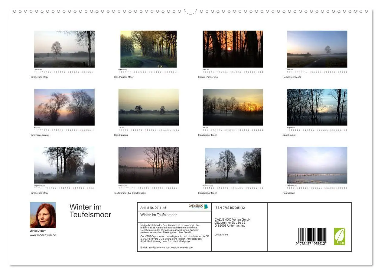 Bild: 9783457965412 | Winter im Teufelsmoor (hochwertiger Premium Wandkalender 2026 DIN...