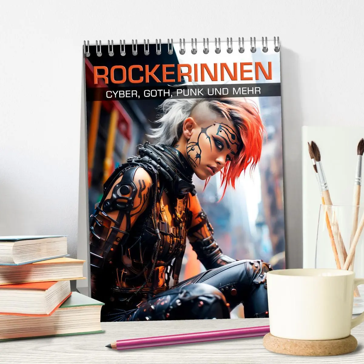 Bild: 9783516295412 | ROCKERINNEN Cyber, Goth, Punk und mehr (Tischkalender 2026 DIN A5...