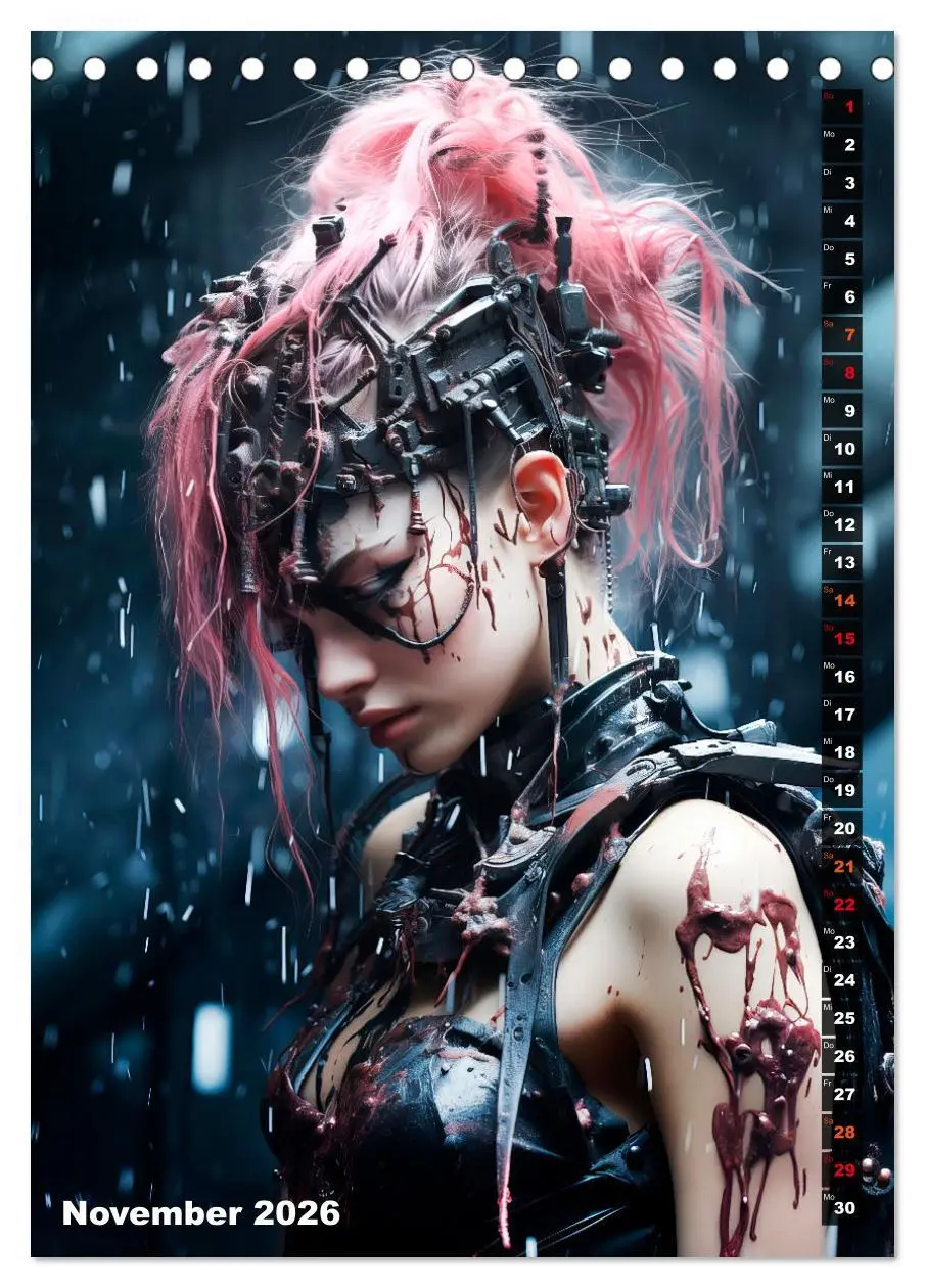 Bild: 9783516295412 | ROCKERINNEN Cyber, Goth, Punk und mehr (Tischkalender 2026 DIN A5...