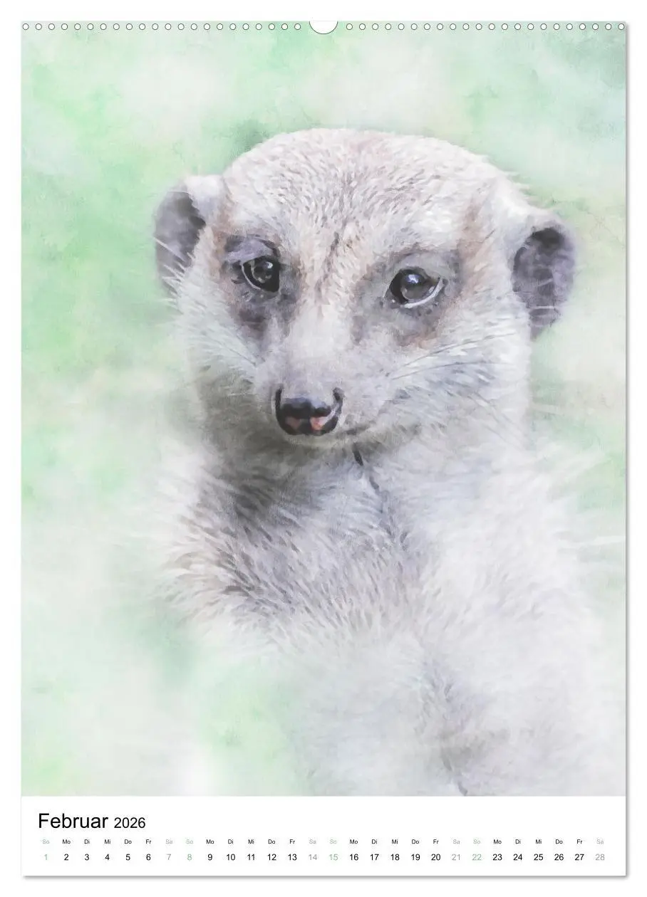 Bild: 9783516365412 | Afrikas Tierwelt - wie gemalt (Wandkalender 2026 DIN A2 hoch),...