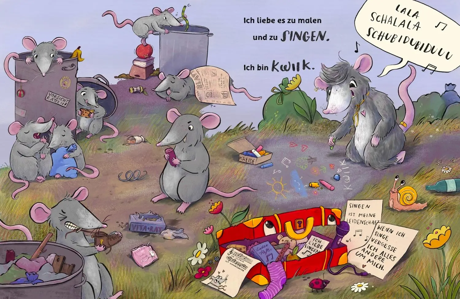 Bild: 9783751205412 | Die kleine Ratte Kwiik macht stark. Weil ich mutig bin | Amend (u. a.)