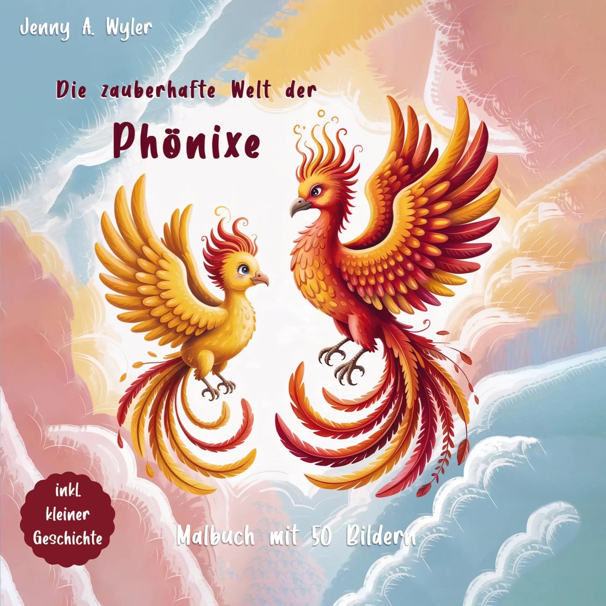 Cover: 9789403805412 | Die zauberhafte Welt der Phönixe | Malbuch mit 50 Bildern | Wyler