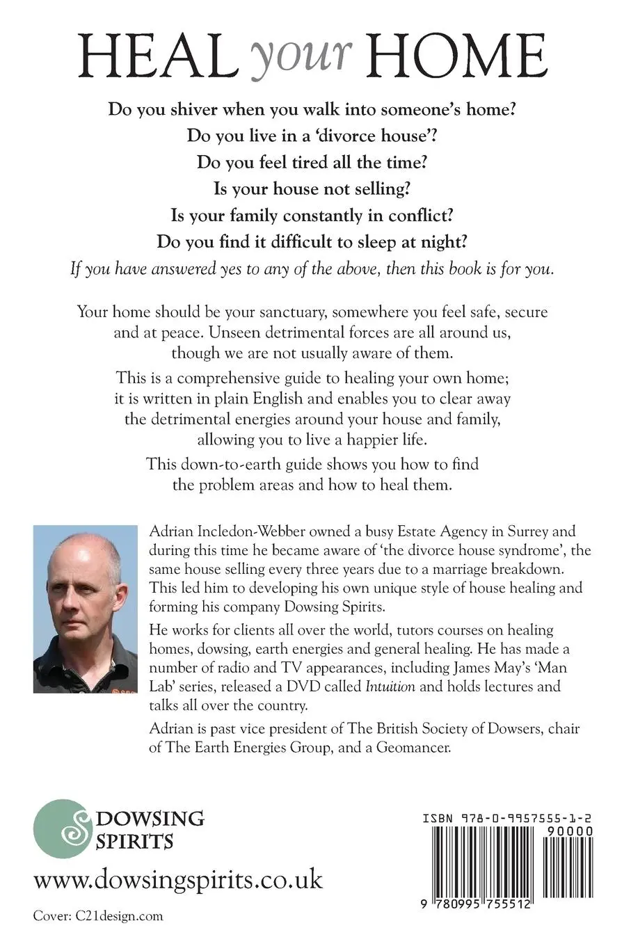 Rückseite: 9780995755512 | Heal Your Home | Adrian Incledon-Webber | Taschenbuch | Englisch