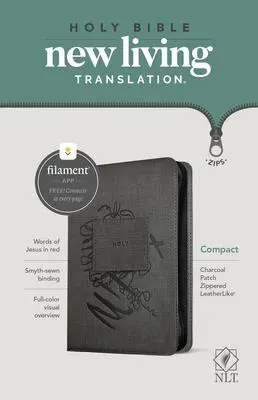 Cover: 9781496455512 | NLT Compact Zipper Bible, Filament Enabled (Leatherlike, Charcoal...