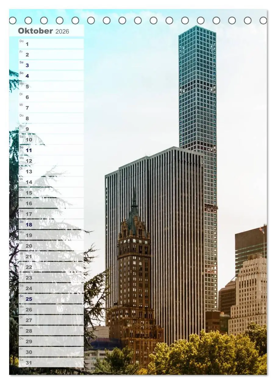 Bild: 9783516425512 | New York - Manhattan (Tischkalender 2026 DIN A5 hoch), CALVENDO...