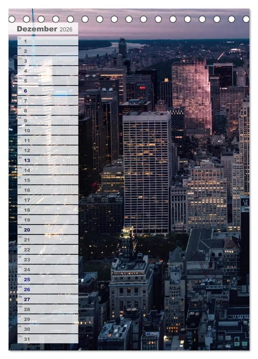 Bild: 9783516425512 | New York - Manhattan (Tischkalender 2026 DIN A5 hoch), CALVENDO...