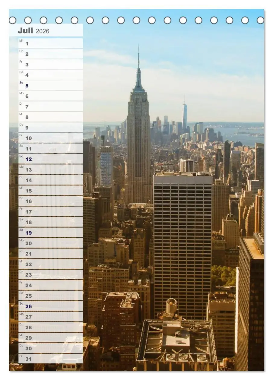 Bild: 9783516425512 | New York - Manhattan (Tischkalender 2026 DIN A5 hoch), CALVENDO...