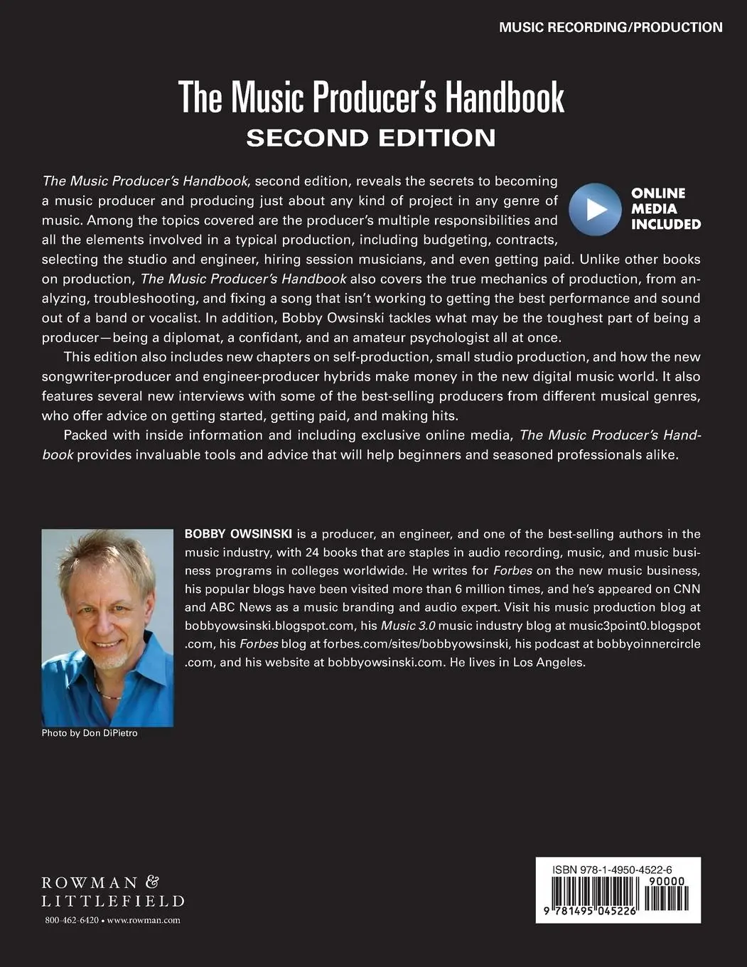 Rückseite: 888680085612 | The Music Producer's Handbook | Includes Online Resource | Owsinski
