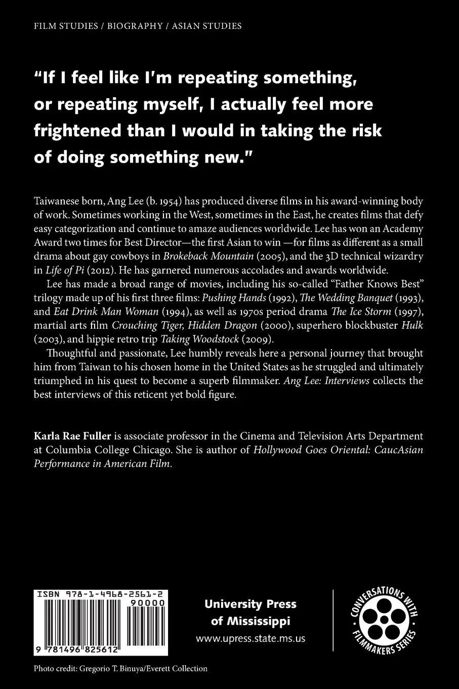 Rückseite: 9781496825612 | Ang Lee | Interviews | Karla Rae Fuller | Taschenbuch | Englisch