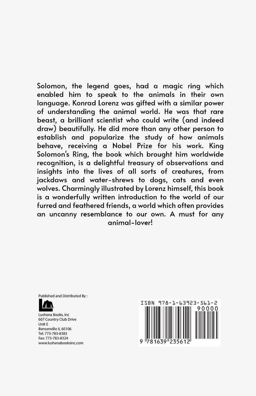 Rückseite: 9781639235612 | King Solomon's Ring | Konrad Lorenz | Taschenbuch | Englisch | 2023