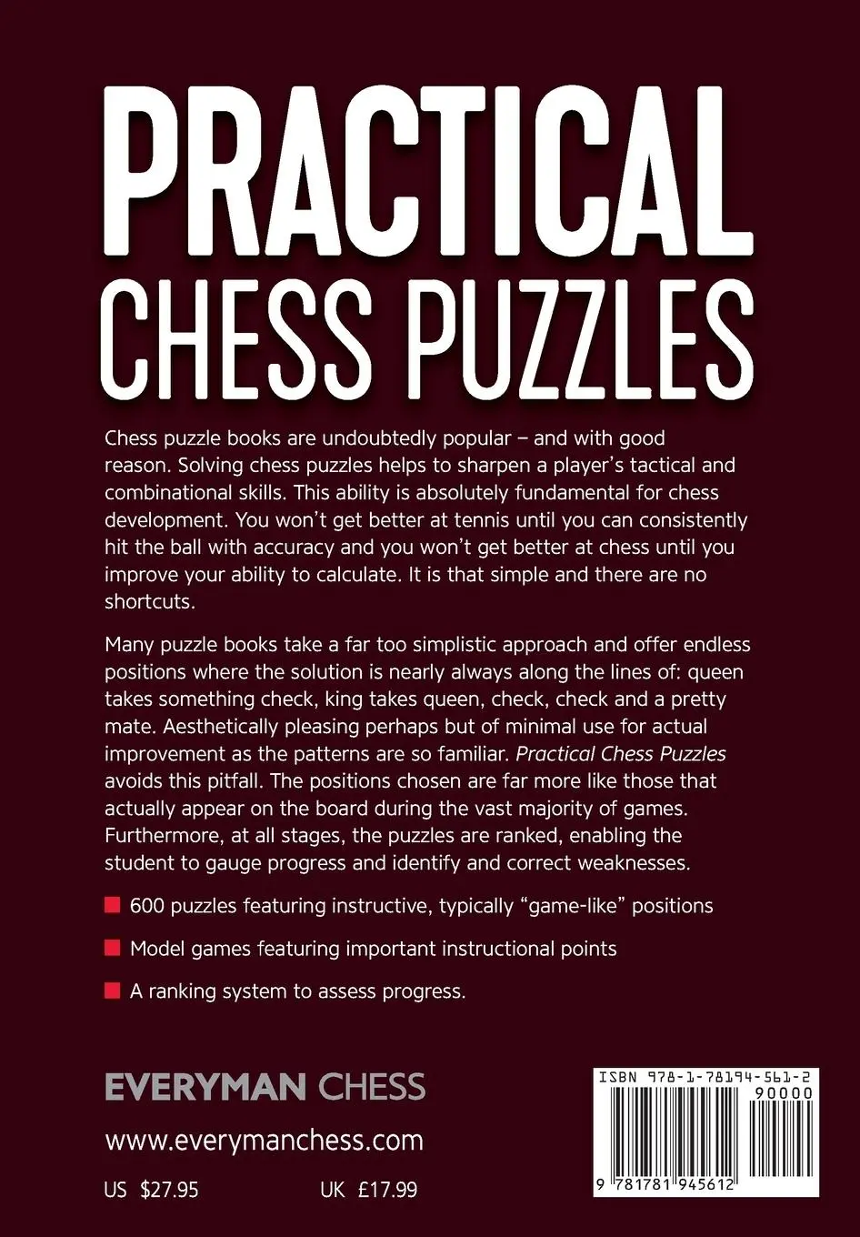 Rückseite: 9781781945612 | Practical Chess Puzzles | Lin Dachey (u. a.) | Taschenbuch | Englisch