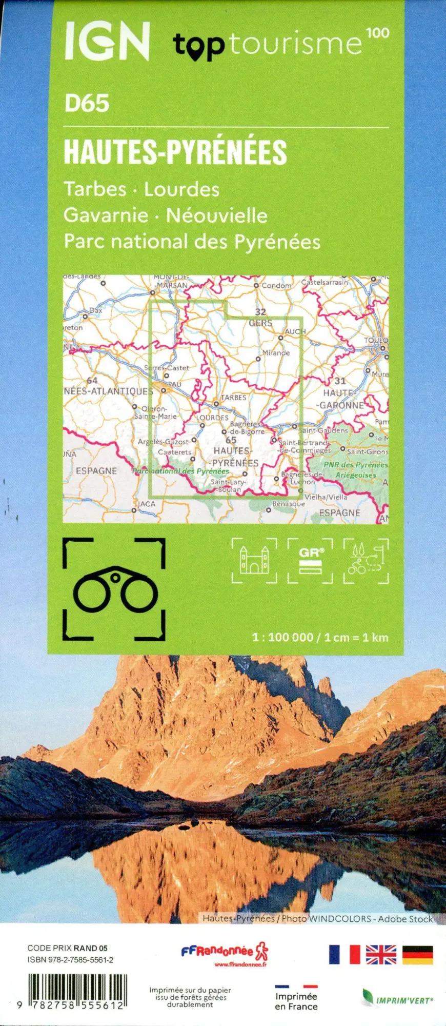 Bild: 9782758555612 | 65 Hautes Pyrénées | 1:100000 | (Land-)Karte | Französisch | 2024