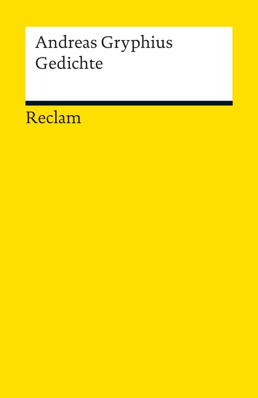 Cover: 9783150185612 | Gedichte | Andreas Gryphius | Taschenbuch | 238 S. | Deutsch | 2012